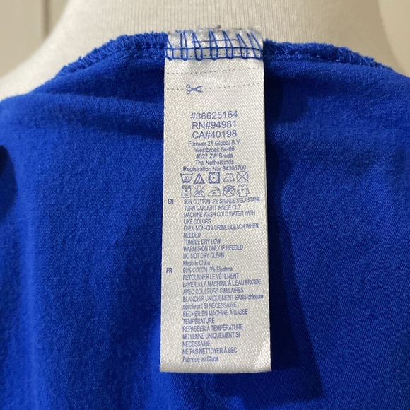 Forever 21 Blue Crop Top, Size Small - Picture 8 of 8